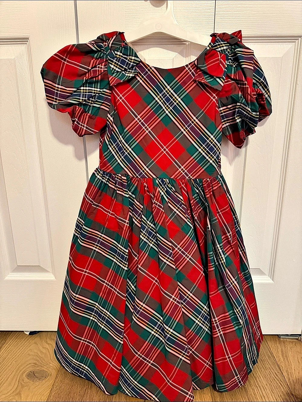 Janie and Jack Girls Plaid Dress Size 8 Like New
